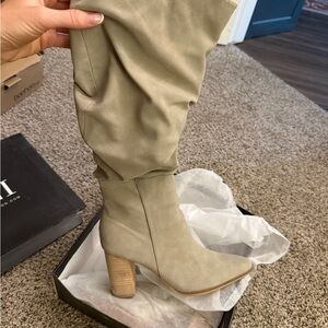 Vici Light Tan Heeled Boots